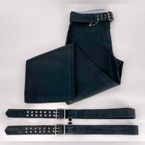 NWT Tommy Hilfiger Janie Fit Belted Pants and 2 Extra EUC Belts Included Free